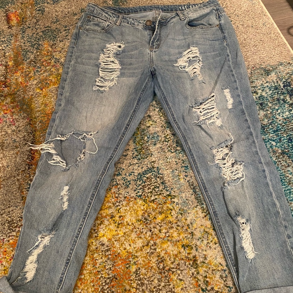 Distressed Blue Jeans - Picture 5 of 5